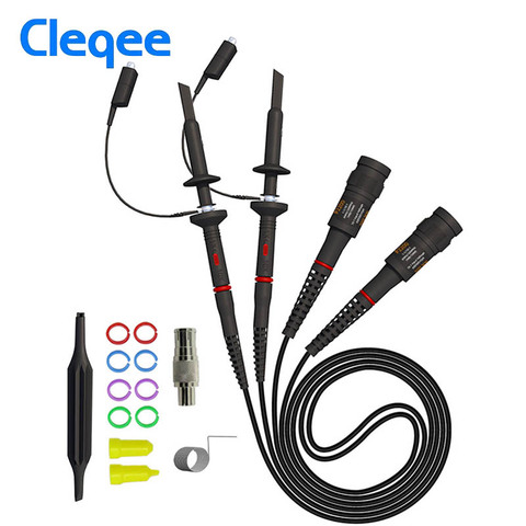 Cleqee P2060 P2100 P2200 DC 60MHz 100MHz 200MHz X1/X10 Oscilloscope Probe For Tektronix HP BNC Test Lead Kit ► Photo 1/6