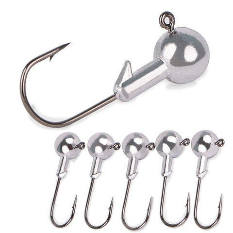 POETRYYI 5pcs/lot Exposed Lead Jig Head 1g-21g Barbed Hook Soft Lure Jigging Worm Shad Hook Fishing Hooks Accessories ► Photo 1/6