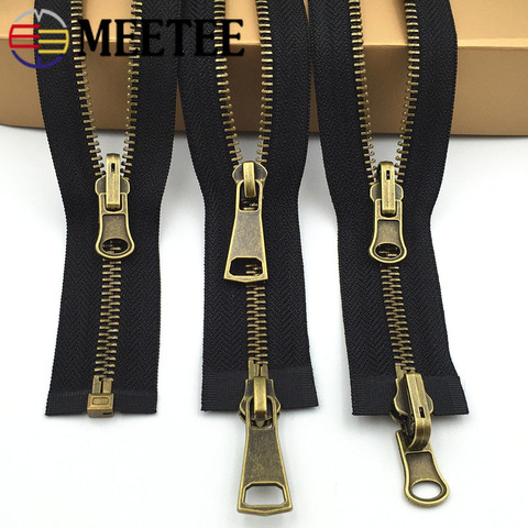 1pc 75/80/100/120/cm 5# Metal Zippers for Sewing Jacket Coat Reversible Zipper DIY Garments Accessories ► Photo 1/6