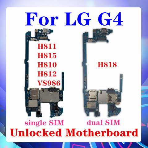 Original for LG G4 H818 motherboard 32gb with full chips mainboard Android OS logic board unlocked for LG H818 CARD dual sim fee ► Photo 1/2