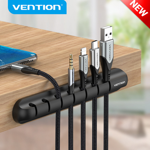 Vention Cable Organizer Silicone USB Cable Winder Desktop Flexible Management Clips for Mouse Headphone Earphone Cable Holder ► Photo 1/6