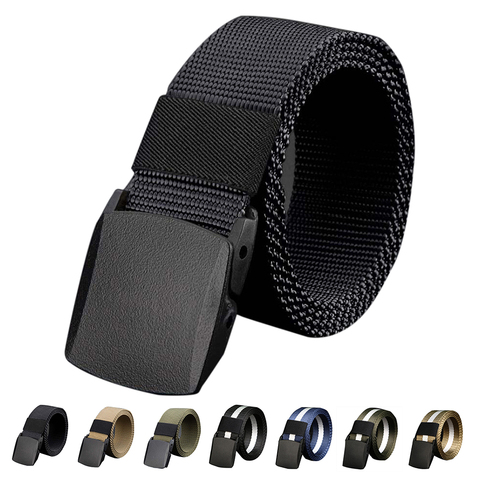 Men's casual fashion tactical belt alloy automatic buckle youth students belt outdoor sports training ► Photo 1/6