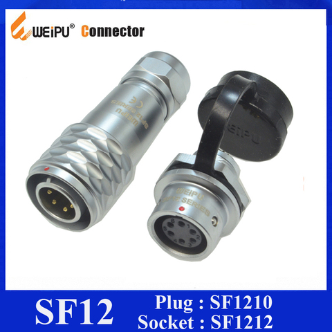 Original Weipu SF12 IP67 Waterpoof Connector 2 3 4 5 6 7 9 Pin Male Cable Plug Female Plug Rear Mount Socket  SF1210 SF1212 ► Photo 1/6