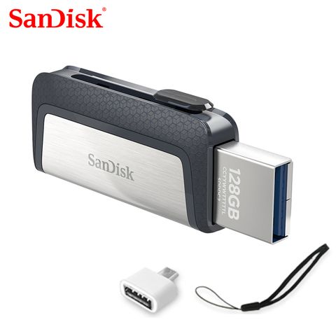 100%SanDisk usb 128GB SDDDC2 Extreme high speed Type-C USB3.1 32gDual OTG USB Flash Drive 64GB Pen Drives 256GB 150M/S PenDrives ► Photo 1/6