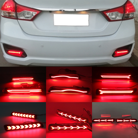 CSCSNL 2Pcs LED reflector For Suzuki Ertiga Ciaz Vitara S-Cross SX4 Splash Car Brake Lights rear bumper lamp brake tail lamp ► Photo 1/6