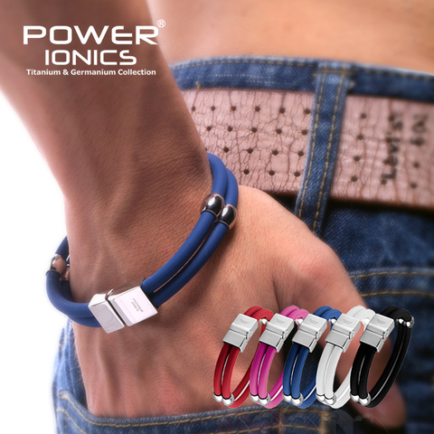 Power Ionics New Healthy Titanium Magnetic Double Style Sport Fashion Wristband Bracelet Free Shipping ► Photo 1/6