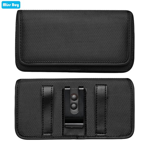 Universal Phone Pouch Case For iPhone 4 5 SE 6 6S 7 8 Plus X XS Max XR 11 Pro Max Cover Flip Holster Belt Oxford Cloth Waist Bag ► Photo 1/6