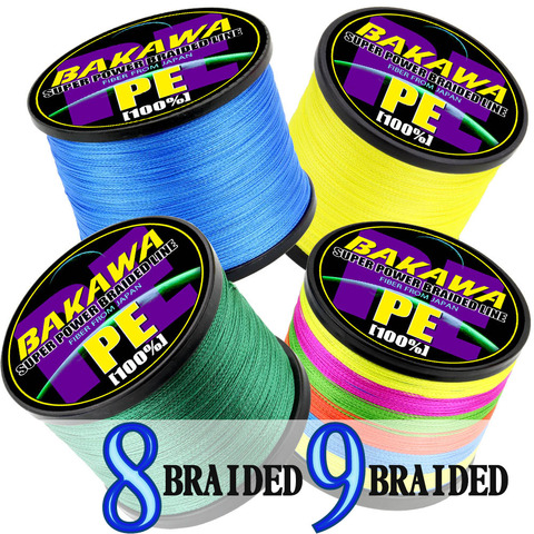 BAKAWA Carp Fishing Line Pesca Braided Wire Peche Spinning Multifilamento Fly Cord Accessories 8 Strand 9 Strand 100M 300M 1000M ► Photo 1/6