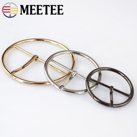 4pc Meetee 20-70mm Round Metal Belt Buckle Adjust Pin Buckles DIY Women Coat Sewing Buttons for Bags Clothing Decor Accessories ► Photo 1/6
