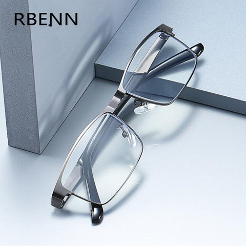 RBENN Stainless Steel Men Business Reading Glasses for Reader Mens Presbyopia Optical Eyeglasses +1.0 1.5 2.0 2.5 3.0 3.5 4.0 ► Photo 1/6