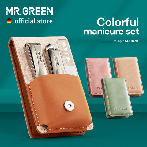 MR.GREEN Manicure Set Surgical Grade Scissors Stainless Nail Clippers Tool Pedicure Set Home Portable Travel Kit Nail Scissor ► Photo 1/5