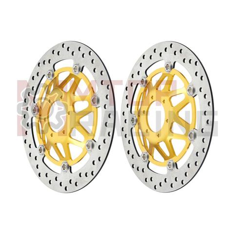 1 Pair Front Brake Disc for Honda VFR800 1998-2005 GL1500 F6C 1997-2003 XL1000 Varadero Non ABS Model 1999-2011 Brake Rotor Gold ► Photo 1/6