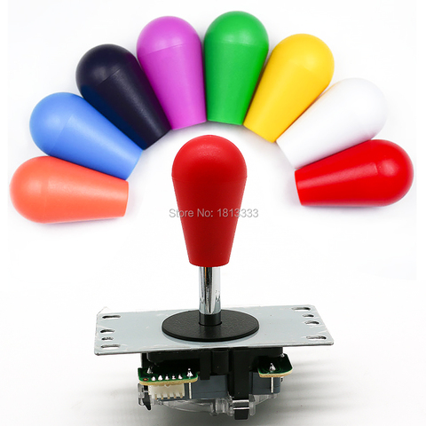 American Style Balltop Arcade Game Parts JLF-TP-8Y Joystick Red black White Elliptical Bat Ball Top Knob ► Photo 1/5