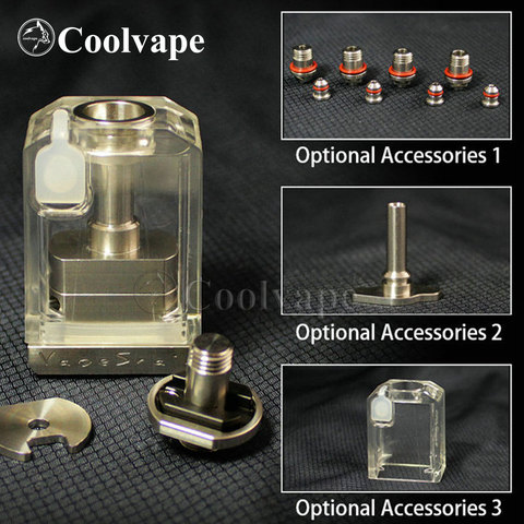 coolvape SXK VapeSnail Style Tank RBA Base Deck 4 AFC Tubes 4 MTL Pins 2.5mm Chimney Inner c c Reducer for SXK BB / Billet Kit ► Photo 1/6