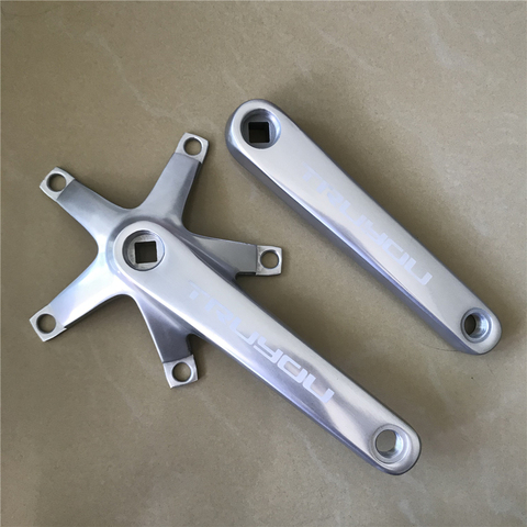 TRUYOU Bicycle Crank 144 BCD Fixed Gear Crankset 5 Bolts Track Bike Crank Arm Silvery Aluminum Alloy Folding Bicycles Parts ► Photo 1/6