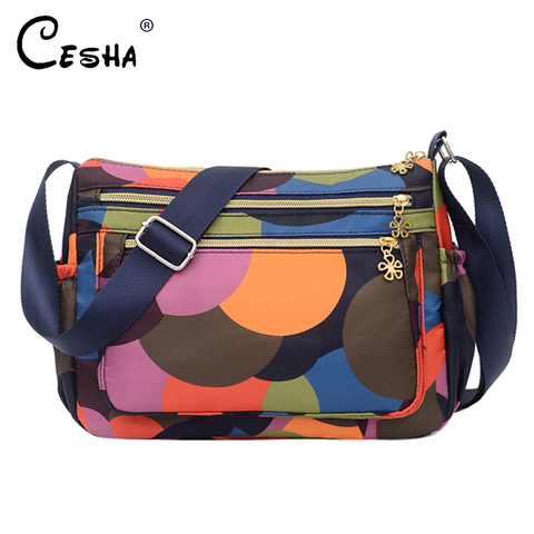Fashion Multi Pockets Women Messenger Bag High Quality Durable Fabric Handbag Female Lightweight Nylon Shoulder Bag For Women ► Photo 1/6