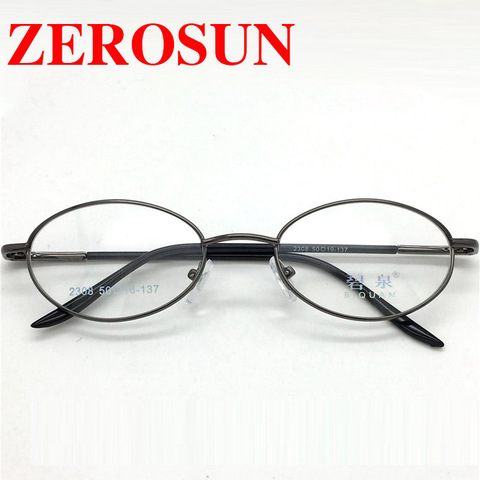 Zerosun Eyeglasses Frame Men Women Oval Small Glasses 13g Ultra Light Spring Hinge Spectacles for Prescription Myopia Optic Lens ► Photo 1/6