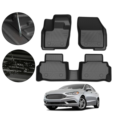 Custom Special Foot Pad For Ford Fusion 2017 2022 Car Waterproof Non-Slip Rubber Floor Mat TPE Car Accessories ► Photo 1/6