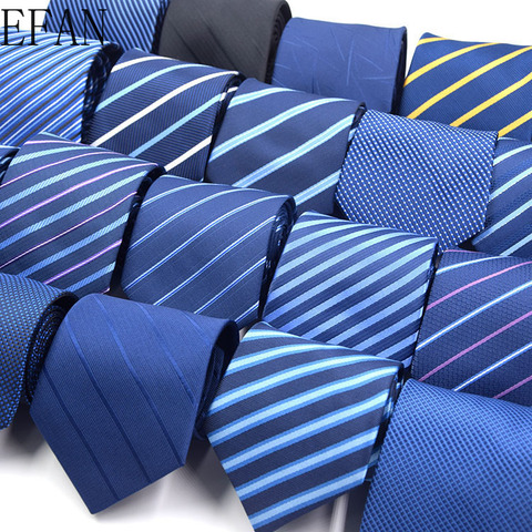 Classic Blue Black Red Necktie Men Business Formal Wedding Tie 8cm Stripe Plaid Neck Ties Fashion Shirt Dress Accessories ► Photo 1/6