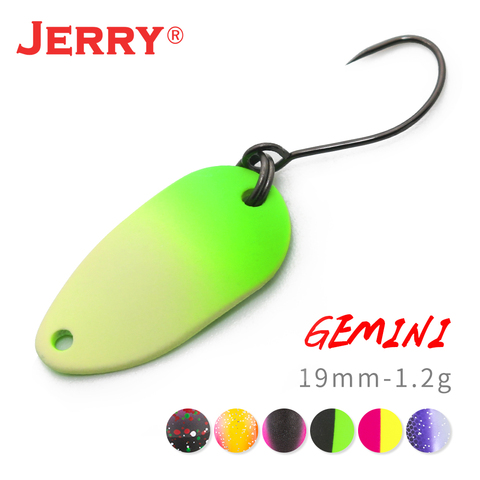 Jerry Gemini 1pc spinning fishing micro spoons area trout wobble UV colours metal lures glitters bait wholesale ► Photo 1/6