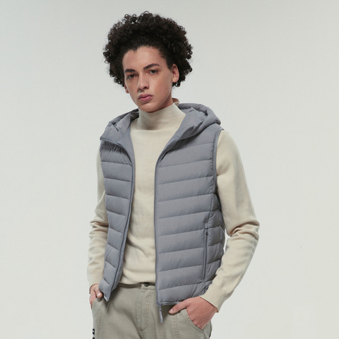 BOSIDENG 2022 new down jacket men's vest hooded light casual high quality white duck down waistcoat B00131003 ► Photo 1/6