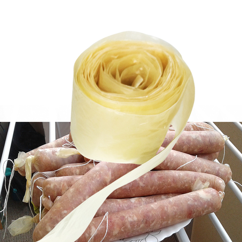 3/5 Meters 21/25mm Dry Collagen Sausage Casing Tube Meat Sausages Casing For Sausage Maker Ham Tools Sausage Filling Tools ► Photo 1/6