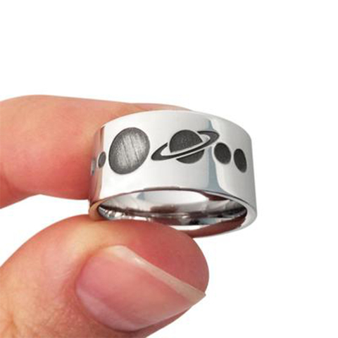 Creativity Interesting Planet Ring Male Female Sterling silver Stainless Steel Rings Fashion Jewelry Aviation Hobbyist Gifts ► Photo 1/4