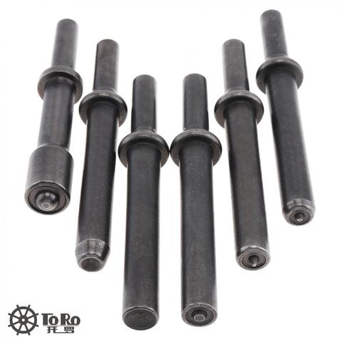 6pcs/set Pneumatic Tool Accessories Hard 45# Steel Solid Air Rivet Impact Head Support Pneumatic Tool for Drilling Removal ► Photo 1/6