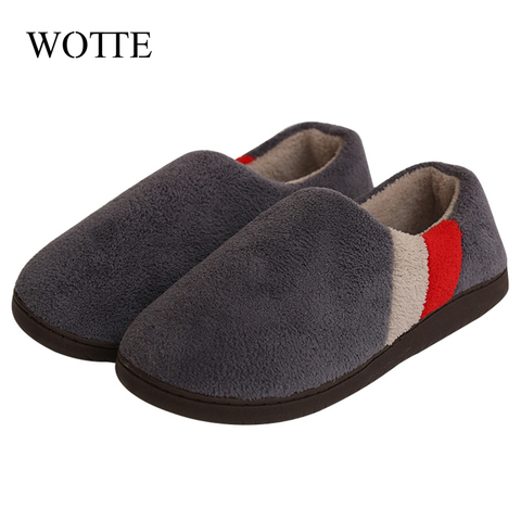 Men Slippers Home Memory foam Winter Short Plush Indoor Slippers Male Comfy Flock Non-slip House Shoes For Men Big size 4748 ► Photo 1/6