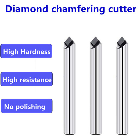 Diamond Chamfering Cutter 90 Degree Chamfer Milling Cutter Tungsten carbide Shank Tools for carbon silicon fiber Aluminum ► Photo 1/6