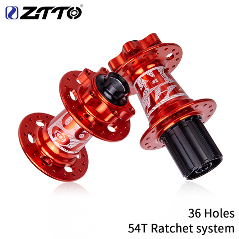 ZTTO DH Ebike MTB Hub 36 Hole Sealed Bearing Hub Ratchet System 54T Thru Axle 142*12 Durable Mountain bike Core Front Rear ► Photo 1/6