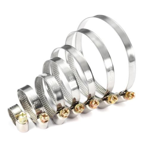 5Pcs/set Pipe Clamps Stainless Steel Hose Clips Fuel Hose Pipe Clamps Worm Drive Durable Anti-oxidation ► Photo 1/6