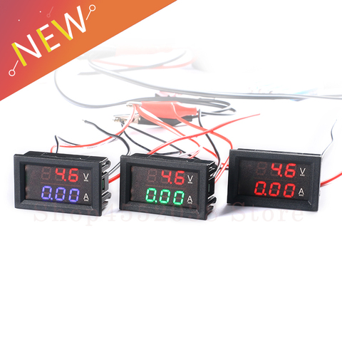 DC 0-100V 0-10A Digital Voltmeter Ammeter 12V 24V 36V 48V Car Motorcycle Electric Bicycle Voltage Current Meter Battery Tester ► Photo 1/6