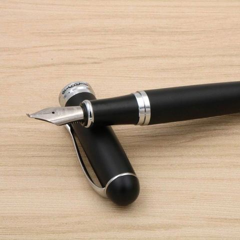 Jinhao Black Abrasive products Silver Trim Calligraphy Nib Fountain Pen ► Photo 1/1