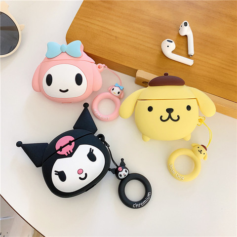 Cartoon Luna Cat Cute Earphone cover For Apple Airpods 1 2 Pro Case Anime  Headphone Wireless bluetooth Protect Cover Ring Strap