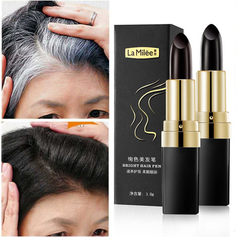 Bright Hair Pen  Hair Dye Pen Hairline Fill Instant Gray Root Coverage Hair Color  Modify Cream Stick 3.8g Makeup Tools ► Photo 1/6
