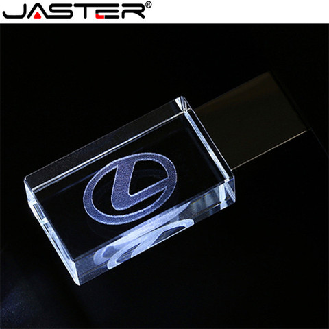JASTER lexus kristal + metalen USB flash drive pendrive 4GB 8GB 16GB 32GB 64GB 128GB Externe Opslag memory stick u disk ► Photo 1/1