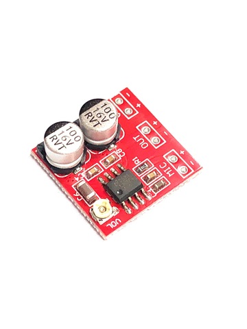 LM386 electret microphone amplifier board / microphone amplifier / without potentiometer DC4-12V ► Photo 1/2