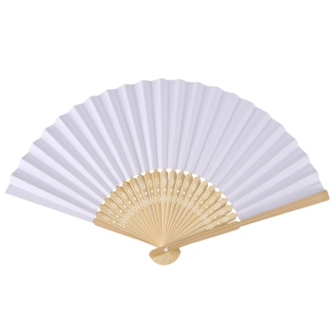 50 pcs/each hand-painted foldable paper fan portable party wedding supplies Chinese hand dance fan gift Ramadan decoration 21cm ► Photo 1/6