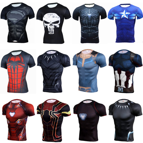 MMA T-shirt Rashguard bjj gi 3D Printed Captain Breathable T-Shirts Men MMA Compression Tee Workout Fitness Clothing Sport Tops ► Photo 1/6