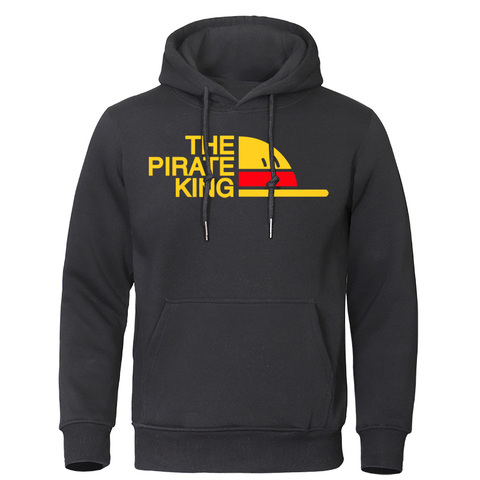 THE PIRATE KING Hoodies For Man 2022 Autumn Winter Fleece Sweatshirts ONE PIECE Anime Men's Hoodie Streetwear Brand Pullover ► Photo 1/6