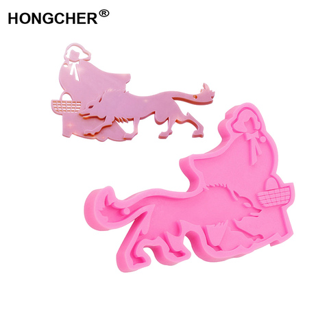 Shiny wolf European and American fashion pendant silicone molds epoxy silicone resin mould jewelry making cake baking decoration ► Photo 1/6