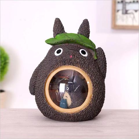 Cute Totoro Lamp Resin LED Night Light Cartoon Chinchilla Landscape Star lights Bedroom Bedside Lamp Birthday Gift Decoration ► Photo 1/6