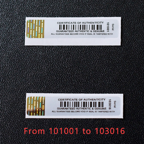 Certificate Of Authenticity Guarantee Authentic Genuine Guarantees become void if seal is tampered Glod finish Serial Number ► Photo 1/6