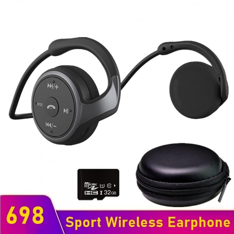 Tongdaytech Bluetooth Earphone Sports Wireless Headphone HIFI Running Waterproof Headsets Mp3 Player FM Radio TF Card With Mic ► Photo 1/6