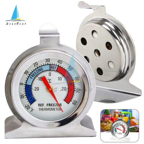 Refrigerator Thermometer Stainless Steel Fridge Freezer Thermometers Kitchen Fridge Temperature Sensor Meter Gauge Dial ► Photo 1/6