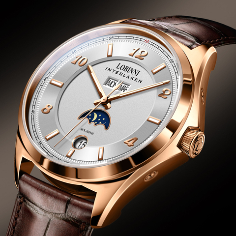 New Switzerland Luxury Brand LOBINNI Watches Man Automatic Mechanical Men's Watch Multi-function Sapphire Luminous Clock L18016 ► Photo 1/6