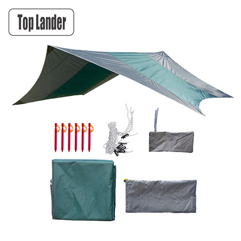 Ultralight Camping Tent Tarp Waterproof Large Hammock Rain Fly Sun Shelter Portable Awning Tent Beach Shade with Pegs Ropes ► Photo 1/6