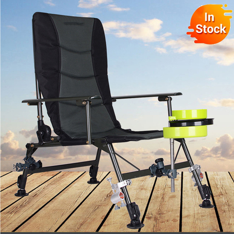 Folding Chair Oversized Steel Frame Collapsible Padded Arm Chair with  Back Chair Portable for Outdoor ► Photo 1/6