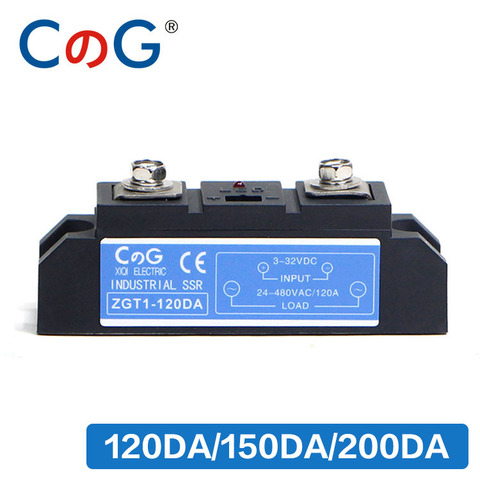 CG 120A 150A 200A DC to AC Industrial SSR High Current Power Heat Sink Aluminum Radiator Industrial Series DA Solid State Relay ► Photo 1/6